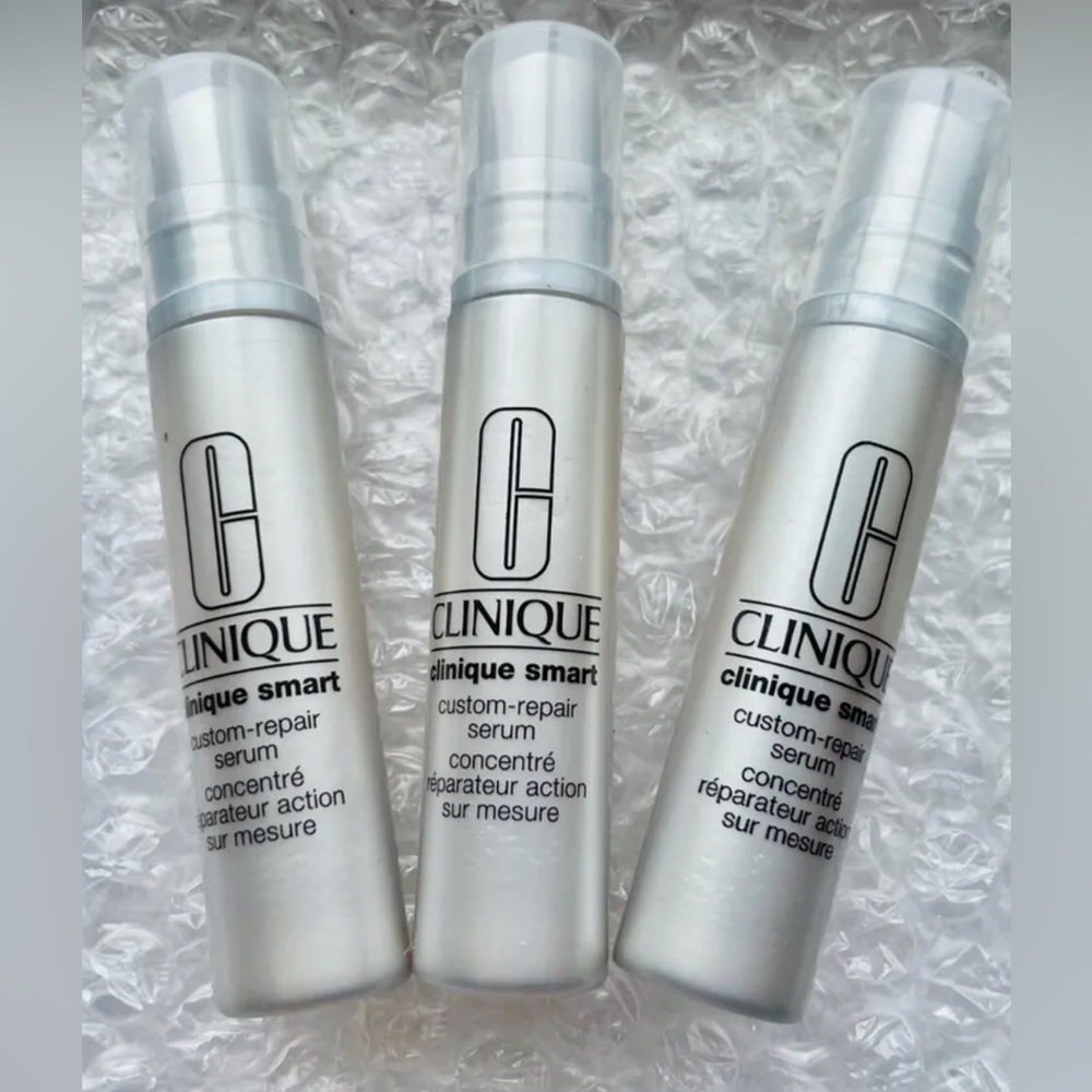 3 Tubes - Clinique Smart Custom Repair Serum .34 oz / 10 ML Each New
